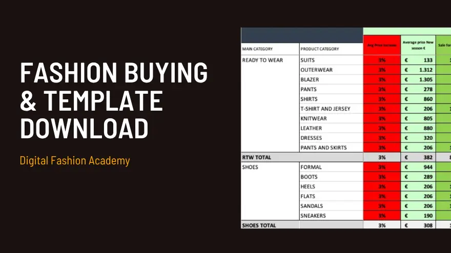 fashion buying template download