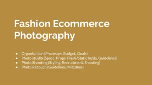 Ecommerce Photography for Ecommerce Course - overview